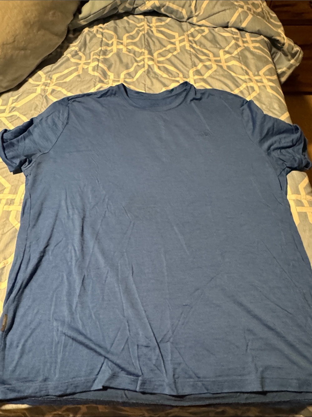 Icebreaker Men's Short Sleeve Crew Tee in Blue 2 XL merino wool